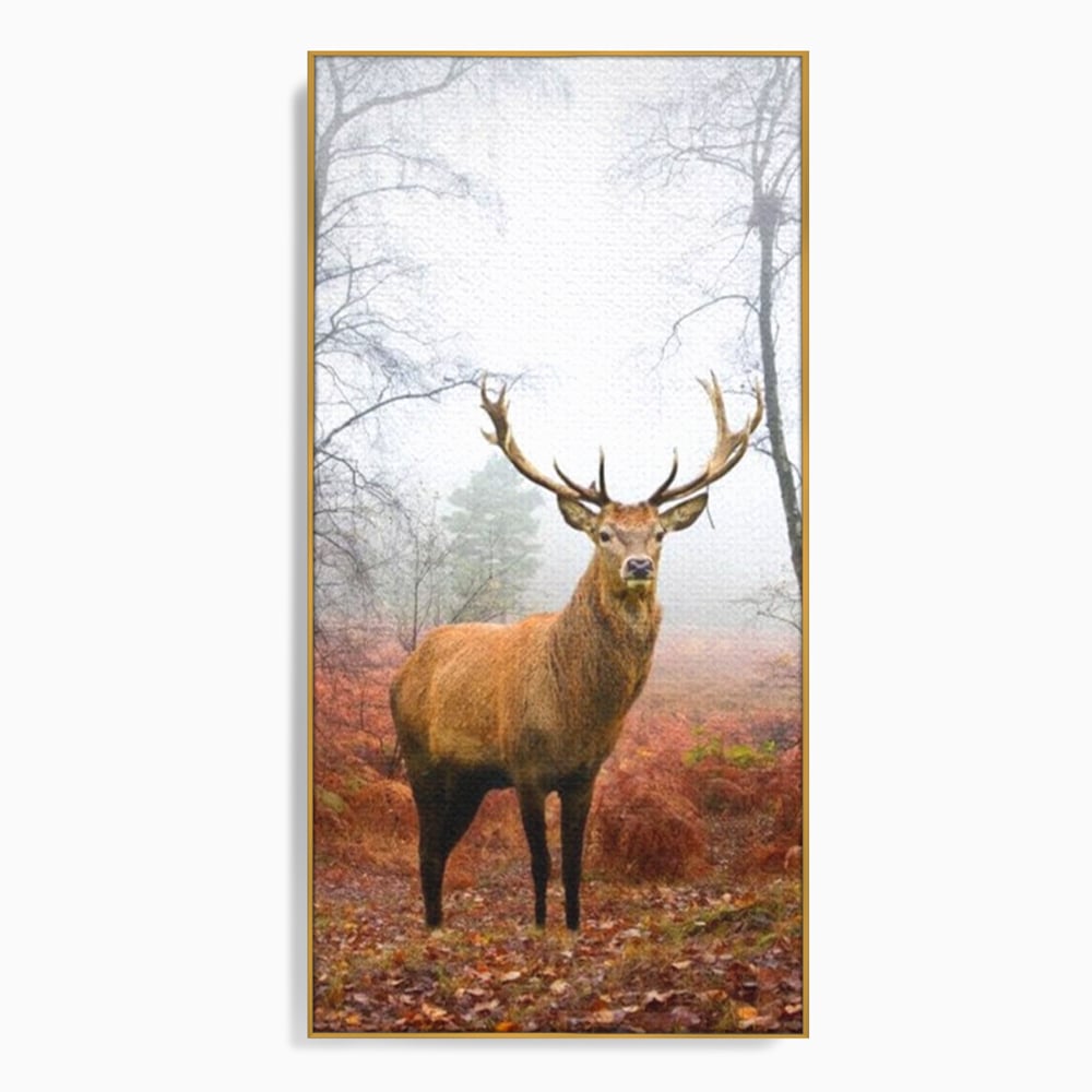 Tablou Canvas Premium, LuxCanva® M1242, Regele Codrilor, Cerb, Animale, Natura, Coarne, Mamifer, Fauna, Salbatic, Padure, Vegetatie, Habitat, Birou, Living, Camera Copil