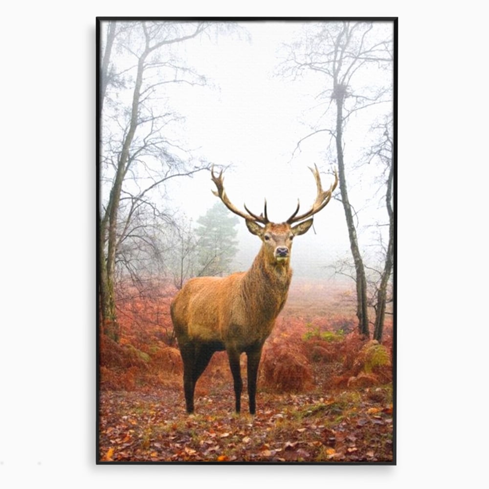 Tablou Canvas Premium, LuxCanva® M1242, Regele Codrilor, Cerb, Animale, Natura, Coarne, Mamifer, Fauna, Salbatic, Padure, Vegetatie, Habitat, Birou, Living, Camera Copil