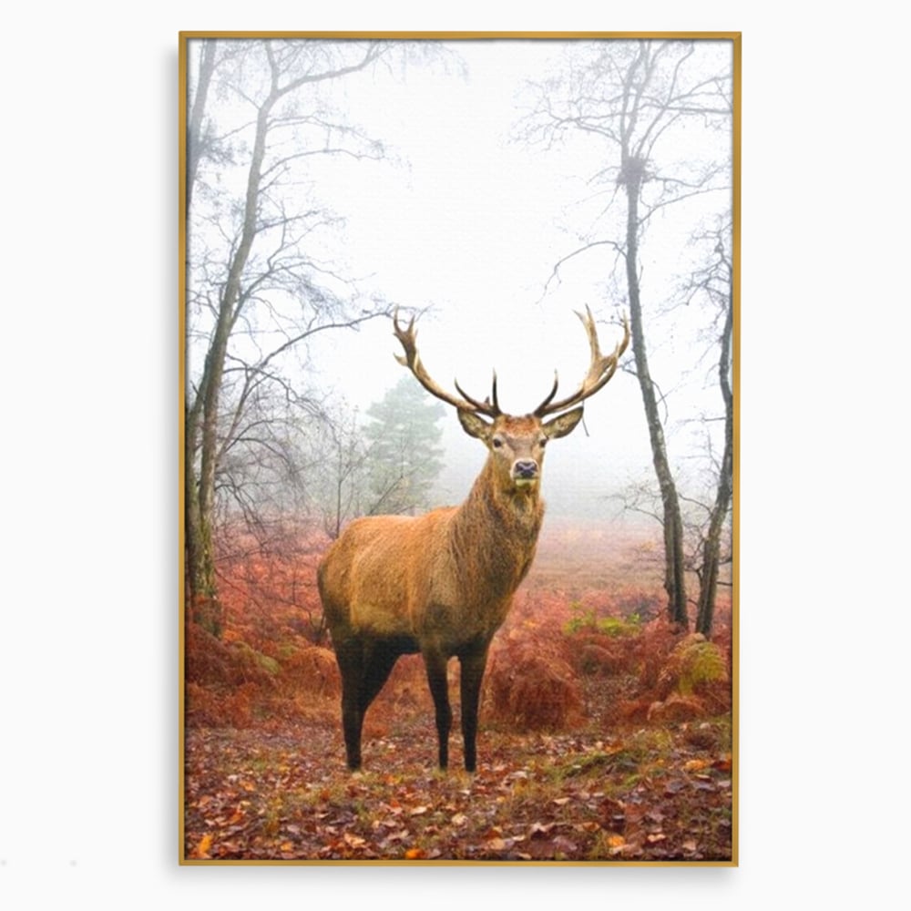 Tablou Canvas Premium, LuxCanva® M1242, Regele Codrilor, Cerb, Animale, Natura, Coarne, Mamifer, Fauna, Salbatic, Padure, Vegetatie, Habitat, Birou, Living, Camera Copil