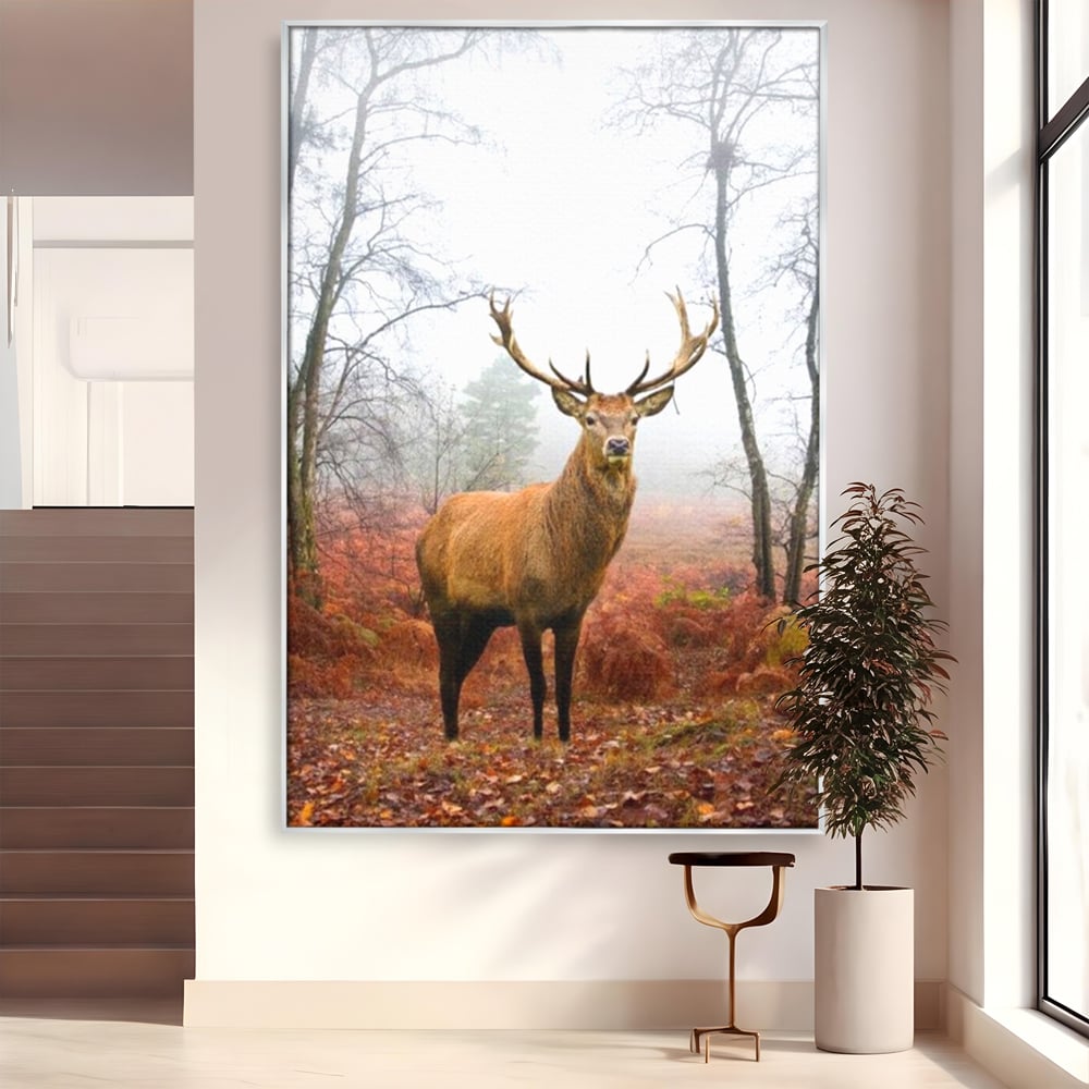 Tablou Canvas Premium, LuxCanva® M1242, Regele Codrilor, Cerb, Animale, Natura, Coarne, Mamifer, Fauna, Salbatic, Padure, Vegetatie, Habitat, Birou, Living, Camera Copil