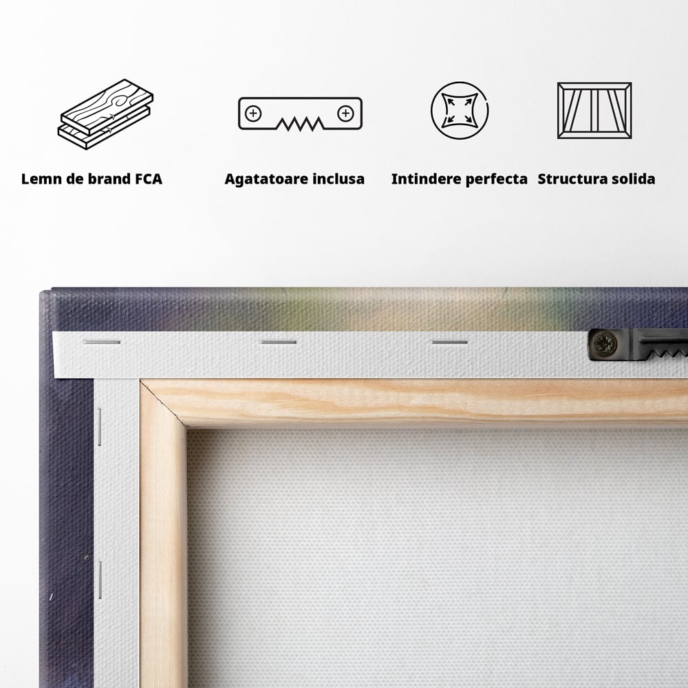 Tablou Canvas Premium, LuxCanva® M1246, Spiritul Codrului, Cerb, Spirit, Magie, Legenda, Padure, Copil, Lumina, Stanci, Mit, Aventura, Poveste, Birou, Living, Camera Copil