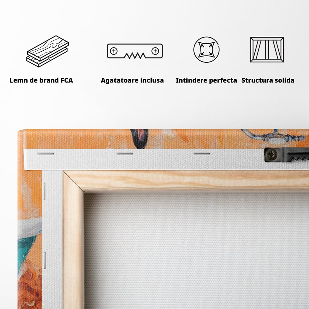 Tablou Canvas Premium, LuxCanva® M1251, Rasfat cu Spuma, Bulldog, Cada, Baie, Apa, Planta, Caine, Pictura, Relaxare, Acuarela, Comic, Pui, Birou, Living, Camera Copil
