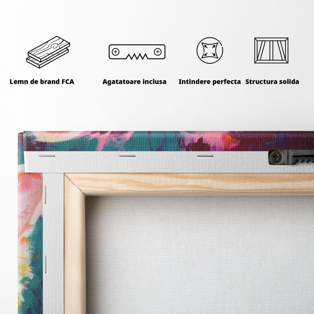 Leinwand Premium Canvas Wandkunst, LuxCanva® M1258, Soul Jucaus, Welpe, Yorkshire, Pastell, Kunst, Abstrakt, Modern, Portrait, Profil, Mehrfarbig, Malerei, Büro, Wohnen, Kinderzimmer