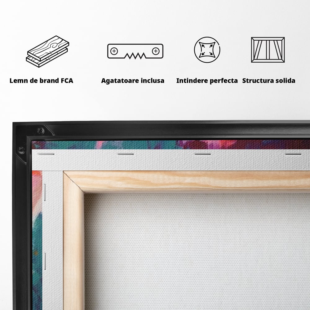 Leinwand Premium Canvas Wandkunst, LuxCanva® M1258, Soul Jucaus, Welpe, Yorkshire, Pastell, Kunst, Abstrakt, Modern, Portrait, Profil, Mehrfarbig, Malerei, Büro, Wohnen, Kinderzimmer