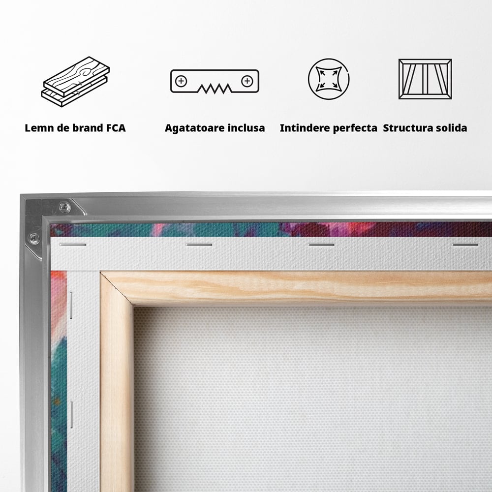 Leinwand Premium Canvas Wandkunst, LuxCanva® M1258, Soul Jucaus, Welpe, Yorkshire, Pastell, Kunst, Abstrakt, Modern, Portrait, Profil, Mehrfarbig, Malerei, Büro, Wohnen, Kinderzimmer