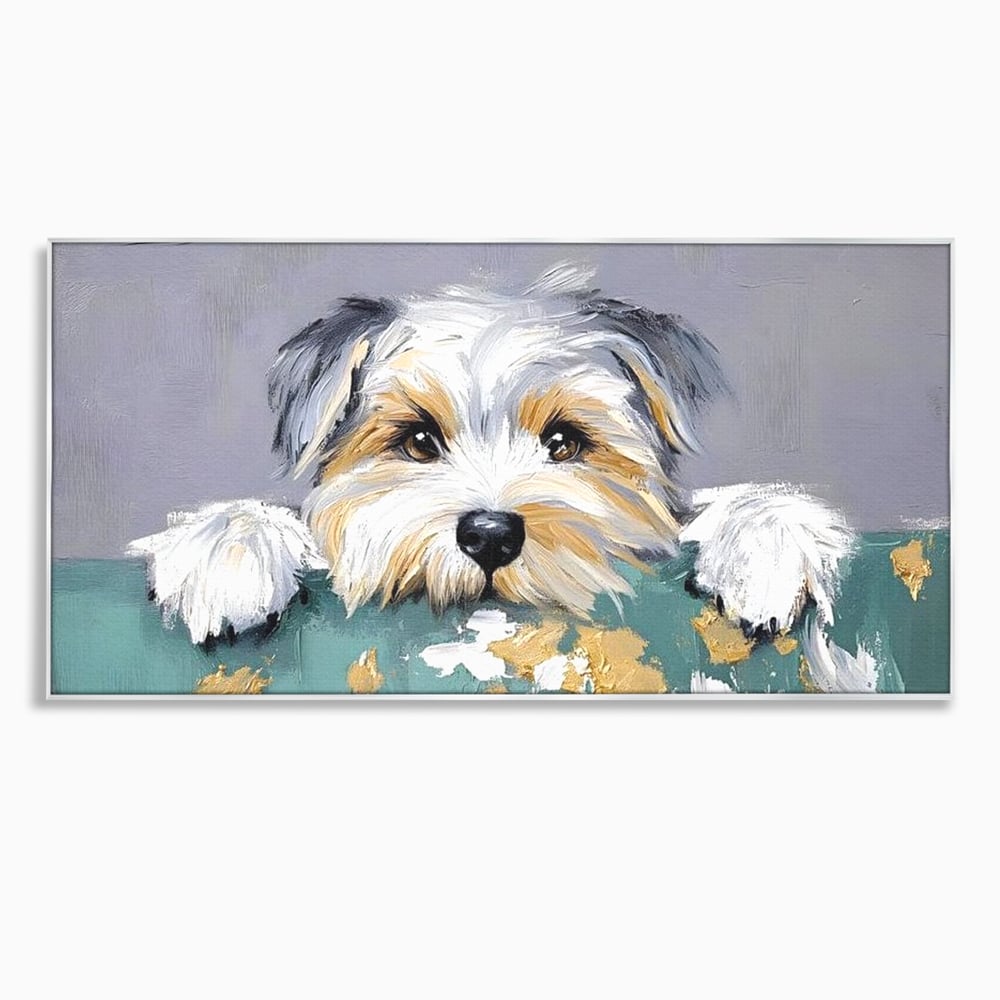 Tablou Canvas Premium, LuxCanva® M1262, Urechiuse la Panda, Yorkshire, Joaca, Curiozitate, Blanita, Simpatic, Privire, Portret, Perete, Pictura, Caine, Birou, Living, Camera Copil