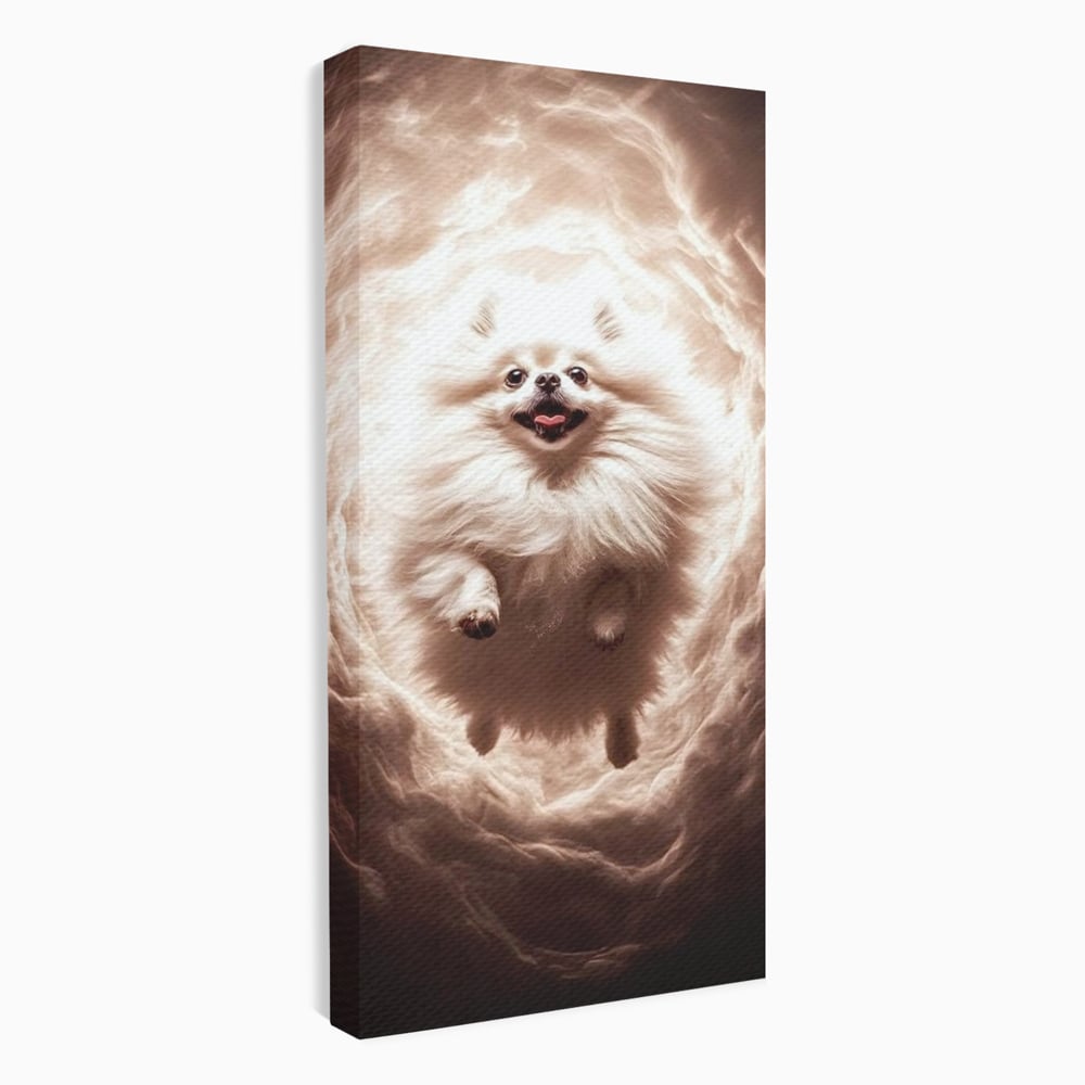 Tablou Canvas Premium, LuxCanva® M1268, Taramul Viselor Pufoase, Pomeranian, Pufos, Vortex, Nori, Mistic, Catel, Blanos, Lumina, Angelic, Miscare, Fantastic, Birou, Living, Camera Copil