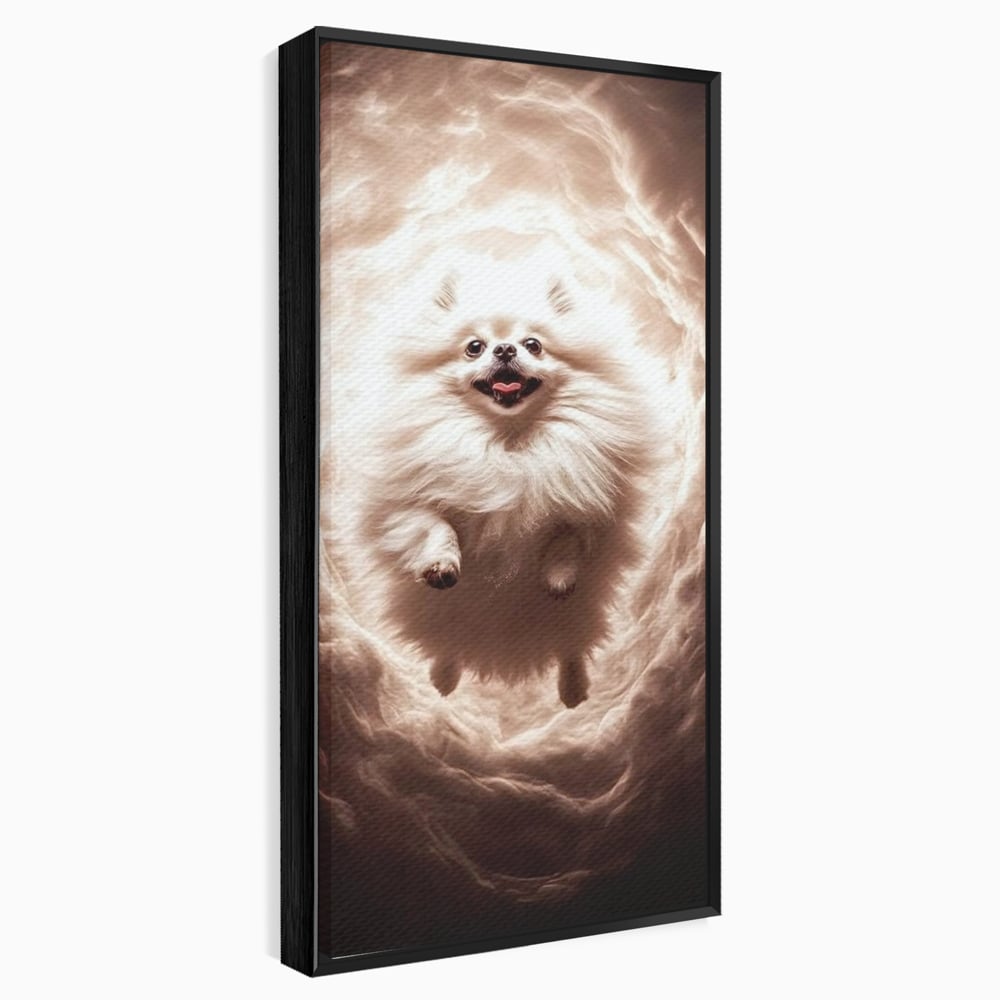 Tablou Canvas Premium, LuxCanva® M1268, Taramul Viselor Pufoase, Pomeranian, Pufos, Vortex, Nori, Mistic, Catel, Blanos, Lumina, Angelic, Miscare, Fantastic, Birou, Living, Camera Copil