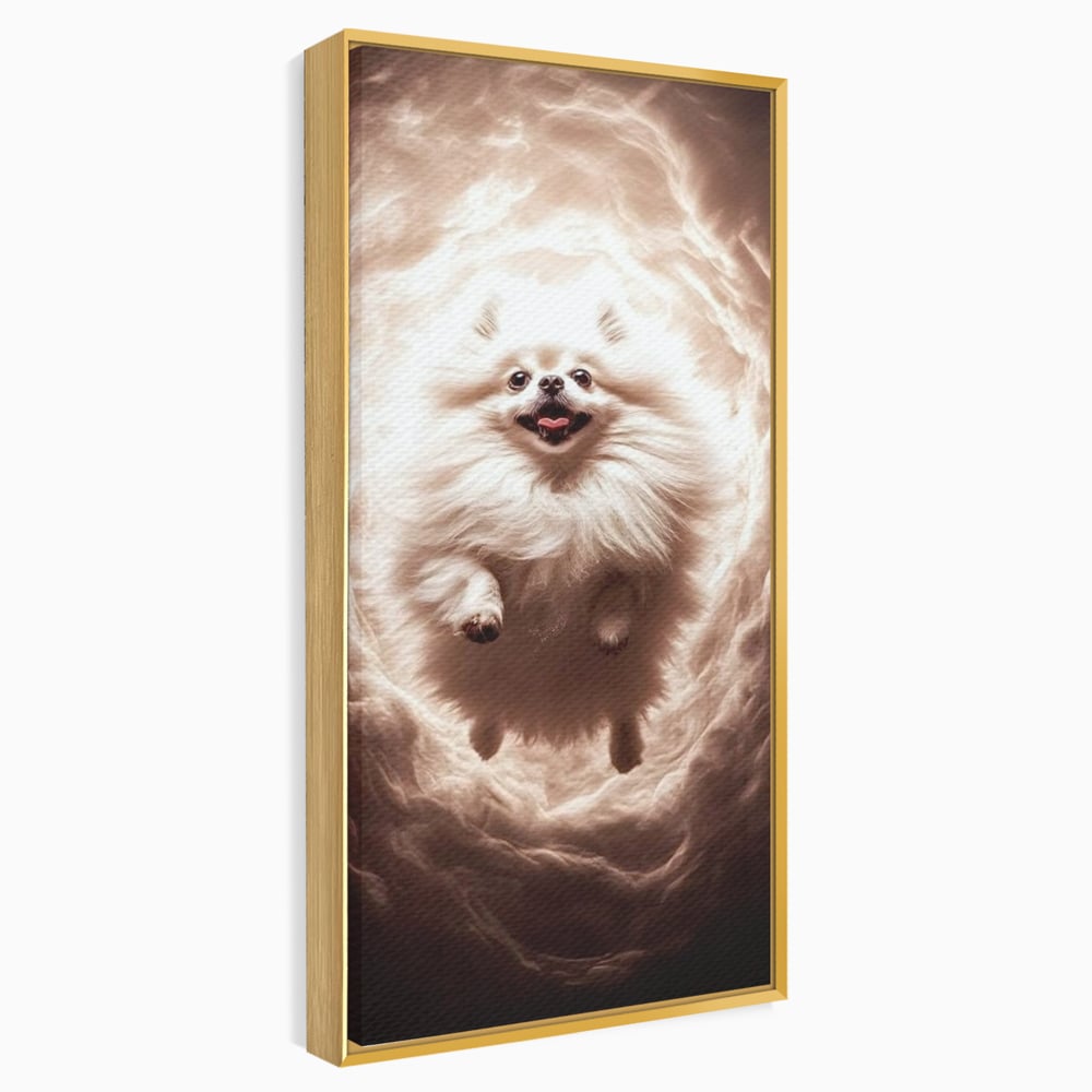 Tablou Canvas Premium, LuxCanva® M1268, Taramul Viselor Pufoase, Pomeranian, Pufos, Vortex, Nori, Mistic, Catel, Blanos, Lumina, Angelic, Miscare, Fantastic, Birou, Living, Camera Copil