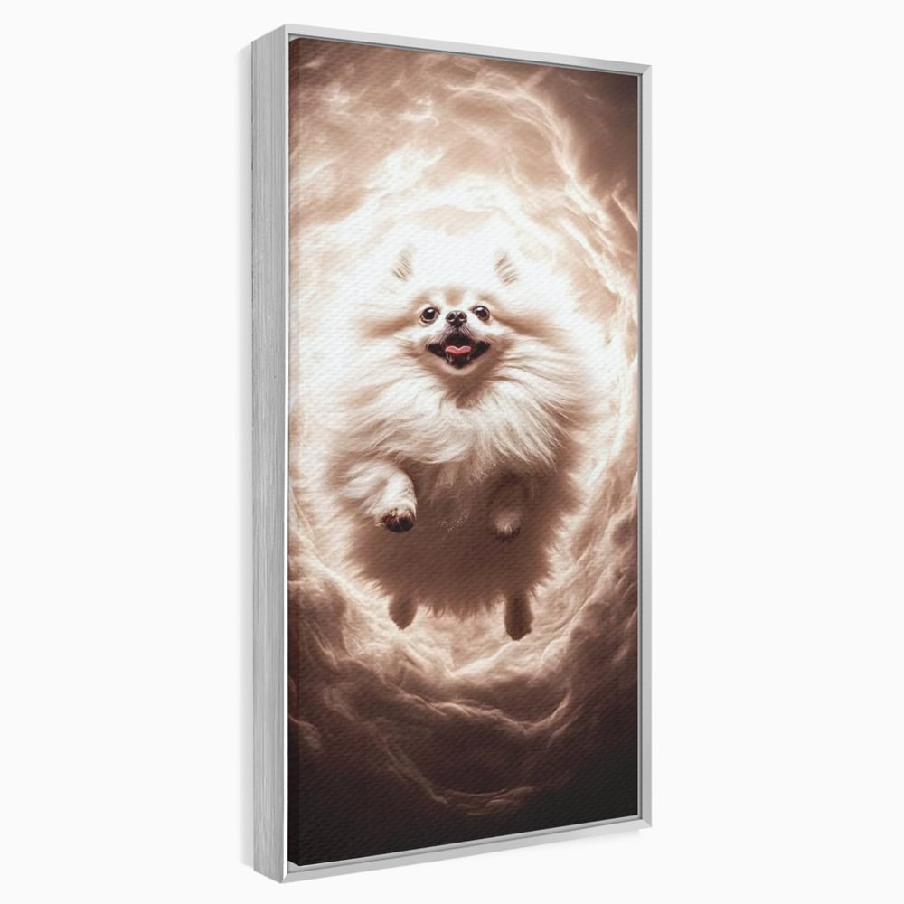 Tablou Canvas Premium, LuxCanva® M1268, Taramul Viselor Pufoase, Pomeranian, Pufos, Vortex, Nori, Mistic, Catel, Blanos, Lumina, Angelic, Miscare, Fantastic, Birou, Living, Camera Copil