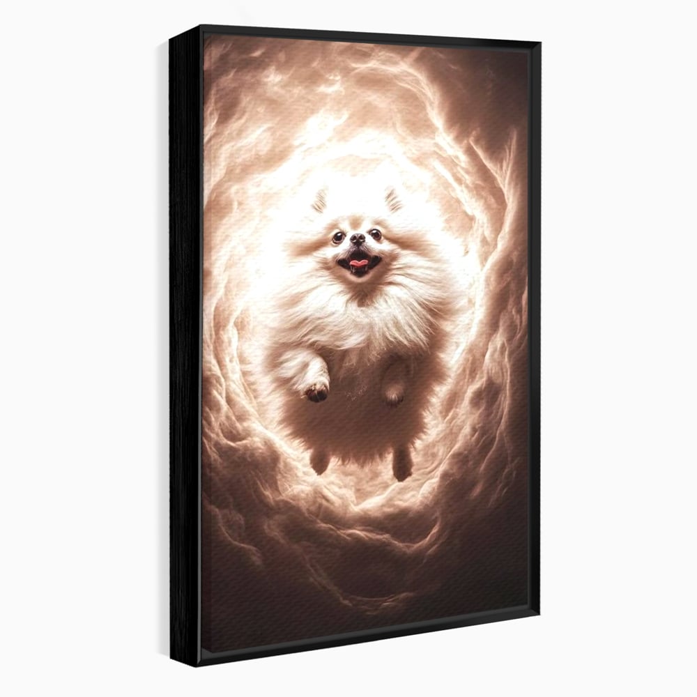Tablou Canvas Premium, LuxCanva® M1268, Taramul Viselor Pufoase, Pomeranian, Pufos, Vortex, Nori, Mistic, Catel, Blanos, Lumina, Angelic, Miscare, Fantastic, Birou, Living, Camera Copil