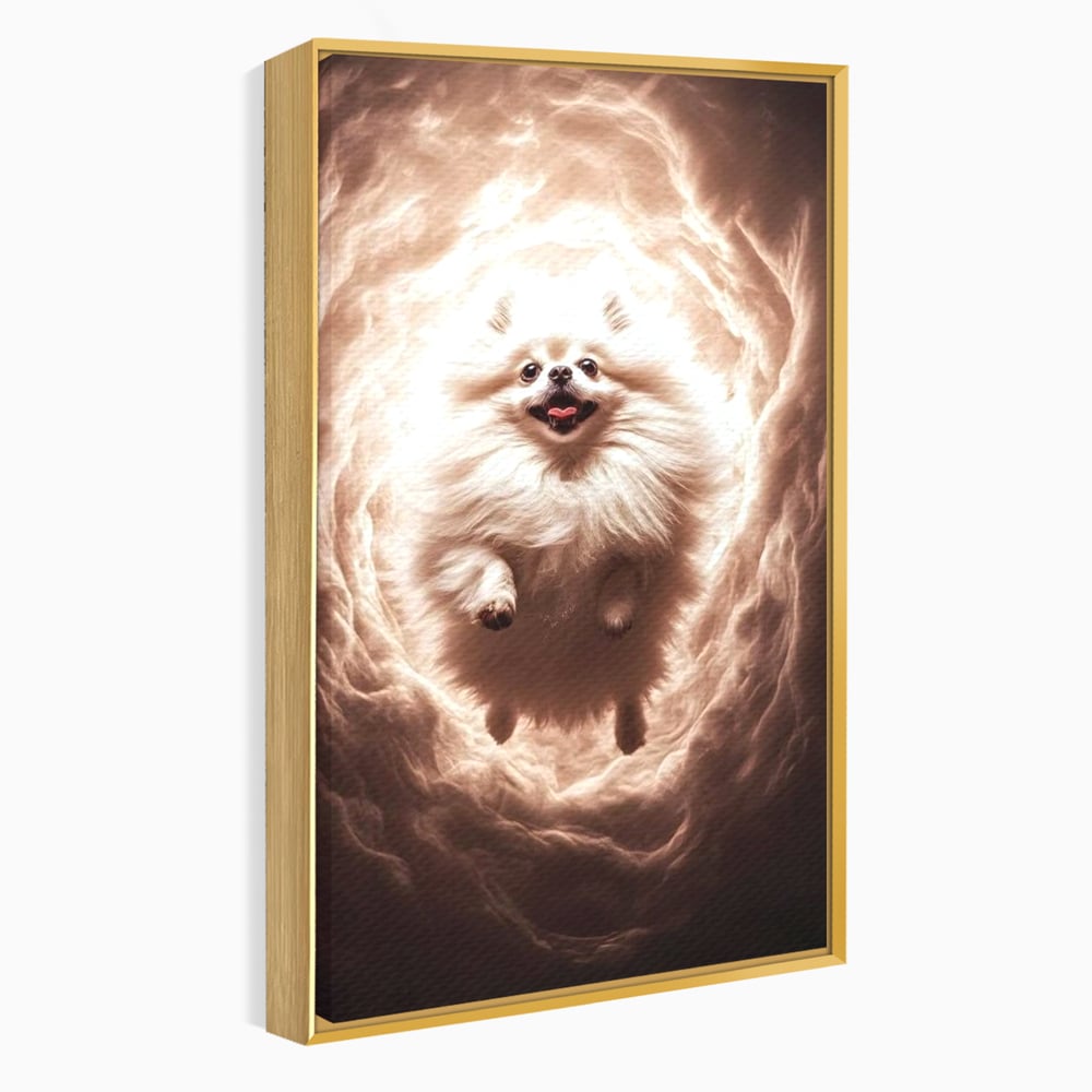 Tablou Canvas Premium, LuxCanva® M1268, Taramul Viselor Pufoase, Pomeranian, Pufos, Vortex, Nori, Mistic, Catel, Blanos, Lumina, Angelic, Miscare, Fantastic, Birou, Living, Camera Copil