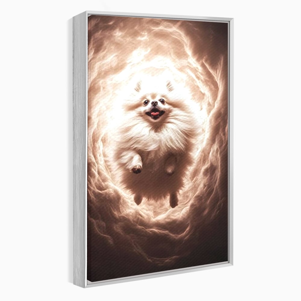 Tablou Canvas Premium, LuxCanva® M1268, Taramul Viselor Pufoase, Pomeranian, Pufos, Vortex, Nori, Mistic, Catel, Blanos, Lumina, Angelic, Miscare, Fantastic, Birou, Living, Camera Copil