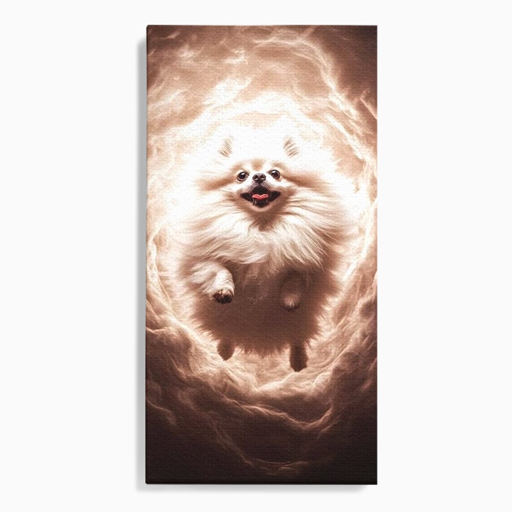 Tablou Canvas Premium, LuxCanva® M1268, Taramul Viselor Pufoase, Pomeranian, Pufos, Vortex, Nori, Mistic, Catel, Blanos, Lumina, Angelic, Miscare, Fantastic, Birou, Living, Camera Copil