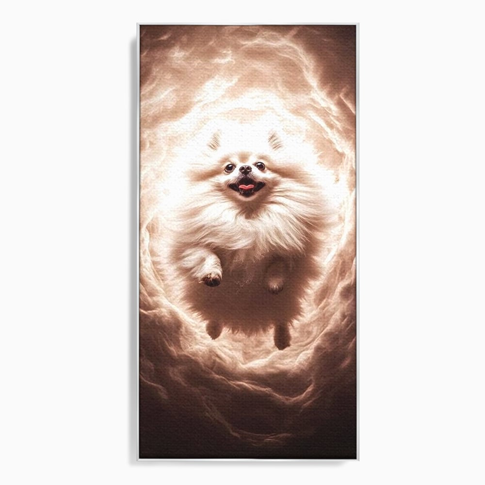 Tablou Canvas Premium, LuxCanva® M1268, Taramul Viselor Pufoase, Pomeranian, Pufos, Vortex, Nori, Mistic, Catel, Blanos, Lumina, Angelic, Miscare, Fantastic, Birou, Living, Camera Copil