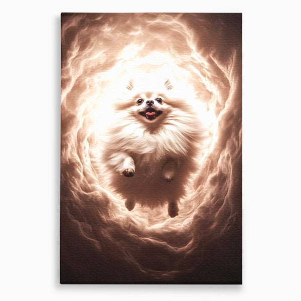 Tablou Canvas Premium, LuxCanva® M1268, Taramul Viselor Pufoase, Pomeranian, Pufos, Vortex, Nori, Mistic, Catel, Blanos, Lumina, Angelic, Miscare, Fantastic, Birou, Living, Camera Copil