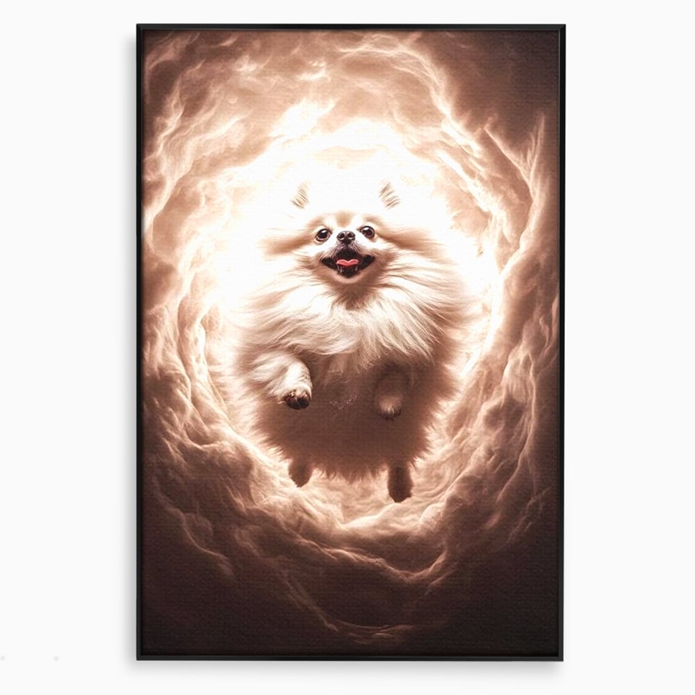 Tablou Canvas Premium, LuxCanva® M1268, Taramul Viselor Pufoase, Pomeranian, Pufos, Vortex, Nori, Mistic, Catel, Blanos, Lumina, Angelic, Miscare, Fantastic, Birou, Living, Camera Copil
