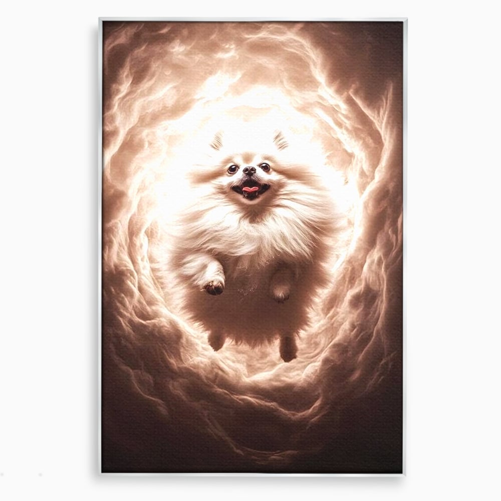 Tablou Canvas Premium, LuxCanva® M1268, Taramul Viselor Pufoase, Pomeranian, Pufos, Vortex, Nori, Mistic, Catel, Blanos, Lumina, Angelic, Miscare, Fantastic, Birou, Living, Camera Copil