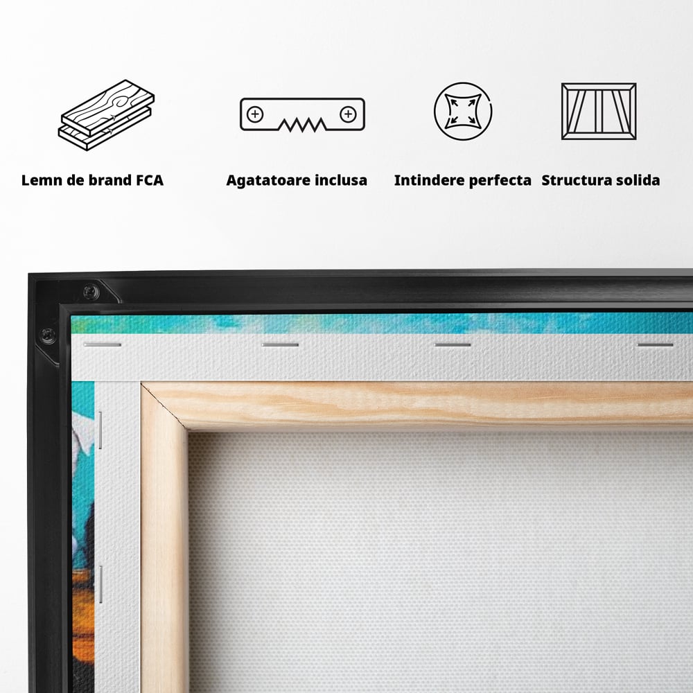 Fotoleinwand Canvas Premium, LuxCanva® M1272, Welpen-Expedition, Hunde-Expedition, Kutsche, Herr, Gruppe, Hund, Spiel, Rustikal, Freunde, Abenteuer, Abenteuer, fröhlich, Rad, Holz, Malerei, Büro, Wohnen, Wohnzimmer, Kinderzimmer