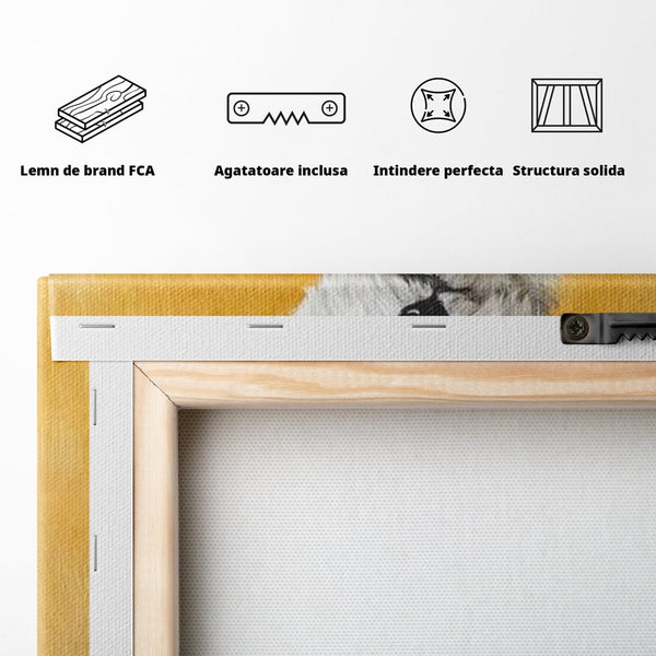 Leinwandbilder Premium, LuxCanva® M1275, Freund des Menschen, Hund, Portrait, Treue, flauschig, Halsband, Tier, gehorsam, Gemälde, häuslich, einfach, geduldig, Büro, Wohnen, Kinderzimmer
