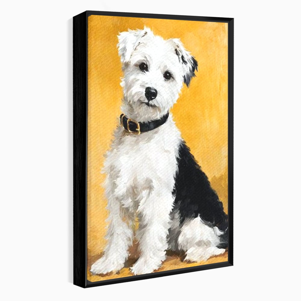 Leinwandbilder Premium, LuxCanva® M1275, Freund des Menschen, Hund, Portrait, Treue, flauschig, Halsband, Tier, gehorsam, Gemälde, häuslich, einfach, geduldig, Büro, Wohnen, Kinderzimmer