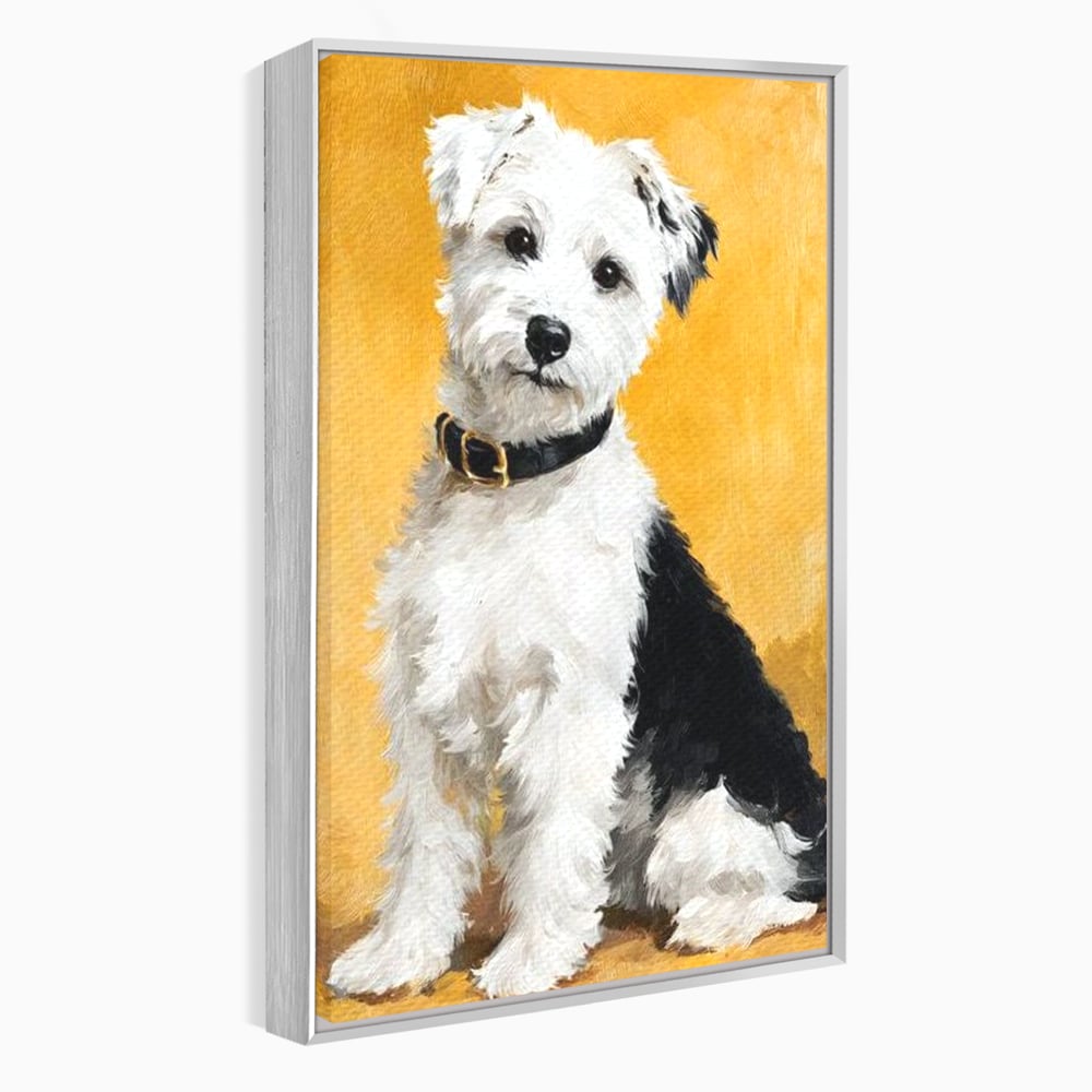 Leinwandbilder Premium, LuxCanva® M1275, Freund des Menschen, Hund, Portrait, Treue, flauschig, Halsband, Tier, gehorsam, Gemälde, häuslich, einfach, geduldig, Büro, Wohnen, Kinderzimmer