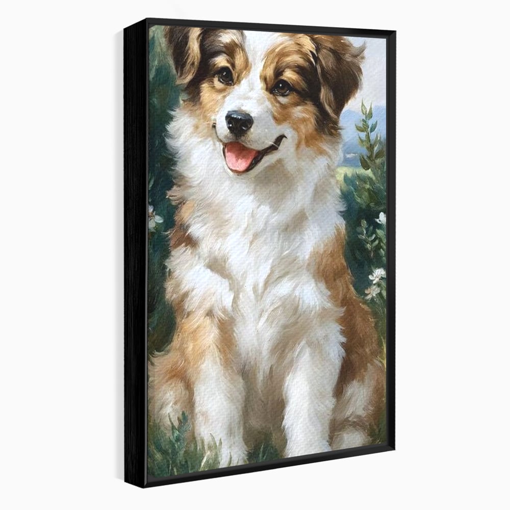 Tablou Canvas Premium, LuxCanva® M1277, Amic de Poveste, Blanos, Inocent, Vesel, Gradina, Natura, Catel, Lumina, Plante, Portret, Prietenos, Birou, Living, Camera Copil