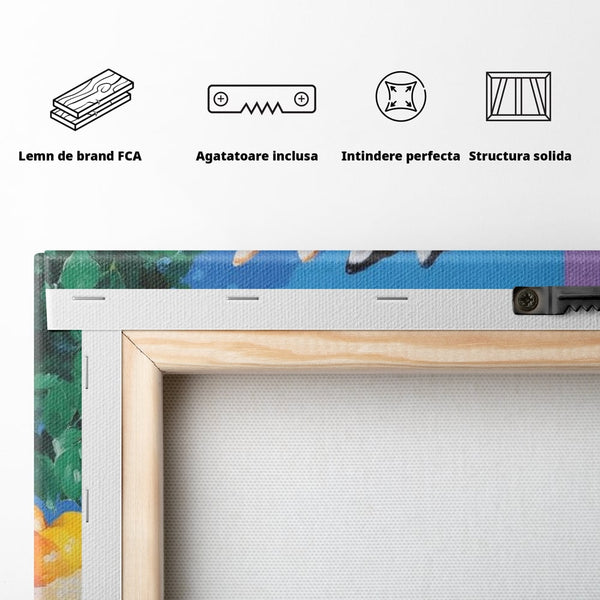 Tablou Canvas Premium, LuxCanva® M1281, Cocktail Canin, Citrice, Fructe, Bar, Bauturi, Sticle, Catei, Pastel, Prieteni, Cromatic, Planta, Luminos, Artistic, Birou, Living, Camera Copil