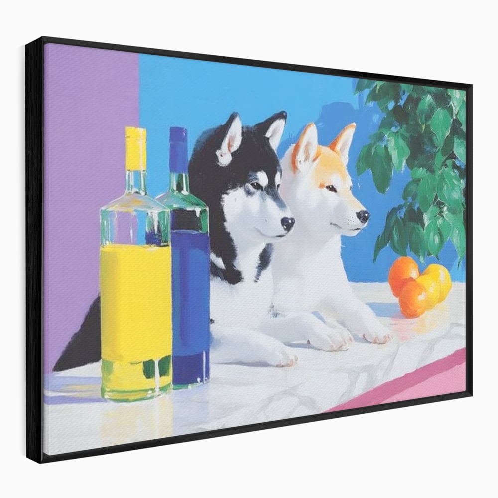 Tablou Canvas Premium, LuxCanva® M1281, Cocktail Canin, Citrice, Fructe, Bar, Bauturi, Sticle, Catei, Pastel, Prieteni, Cromatic, Planta, Luminos, Artistic, Birou, Living, Camera Copil