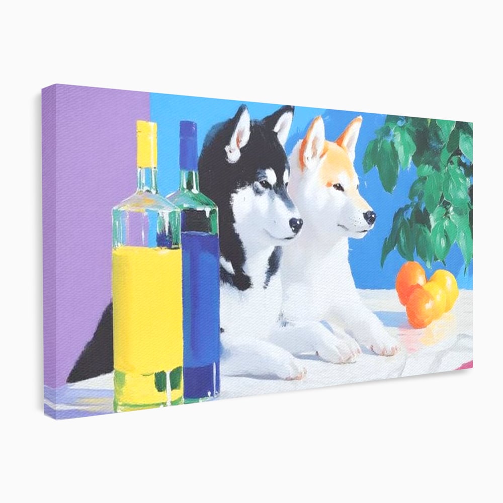 Tablou Canvas Premium, LuxCanva® M1281, Cocktail Canin, Citrice, Fructe, Bar, Bauturi, Sticle, Catei, Pastel, Prieteni, Cromatic, Planta, Luminos, Artistic, Birou, Living, Camera Copil