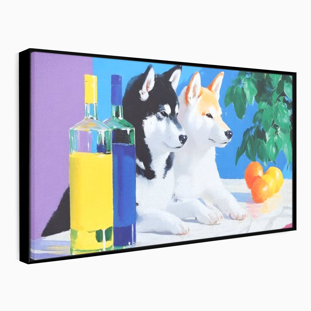 Tablou Canvas Premium, LuxCanva® M1281, Cocktail Canin, Citrice, Fructe, Bar, Bauturi, Sticle, Catei, Pastel, Prieteni, Cromatic, Planta, Luminos, Artistic, Birou, Living, Camera Copil