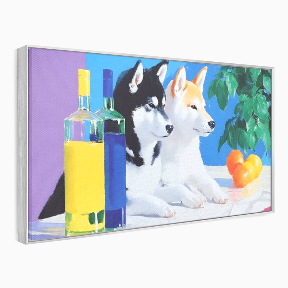 Tablou Canvas Premium, LuxCanva® M1281, Cocktail Canin, Citrice, Fructe, Bar, Bauturi, Sticle, Catei, Pastel, Prieteni, Cromatic, Planta, Luminos, Artistic, Birou, Living, Camera Copil