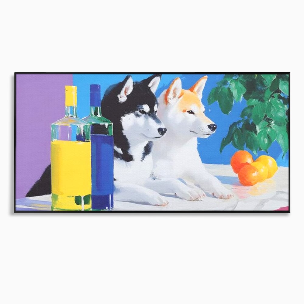 Tablou Canvas Premium, LuxCanva® M1281, Cocktail Canin, Citrice, Fructe, Bar, Bauturi, Sticle, Catei, Pastel, Prieteni, Cromatic, Planta, Luminos, Artistic, Birou, Living, Camera Copil