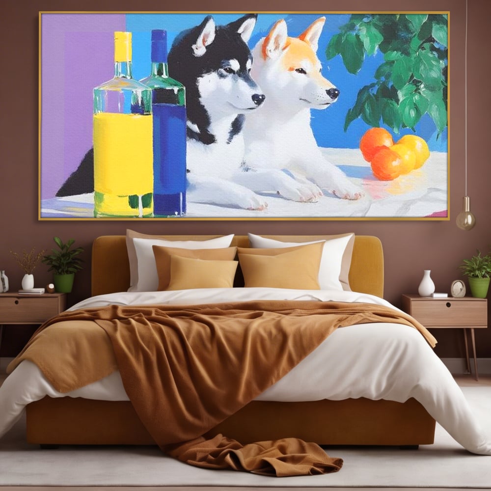 Tablou Canvas Premium, LuxCanva® M1281, Cocktail Canin, Citrice, Fructe, Bar, Bauturi, Sticle, Catei, Pastel, Prieteni, Cromatic, Planta, Luminos, Artistic, Birou, Living, Camera Copil