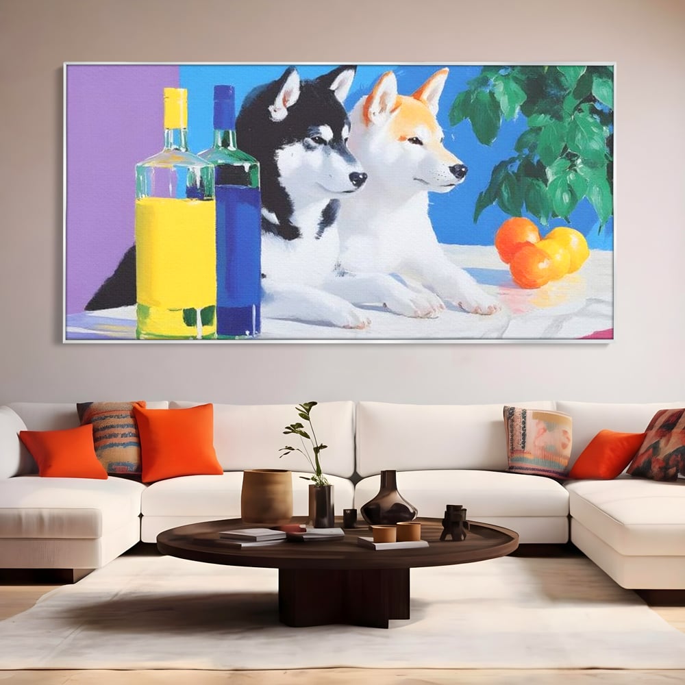 Tablou Canvas Premium, LuxCanva® M1281, Cocktail Canin, Citrice, Fructe, Bar, Bauturi, Sticle, Catei, Pastel, Prieteni, Cromatic, Planta, Luminos, Artistic, Birou, Living, Camera Copil