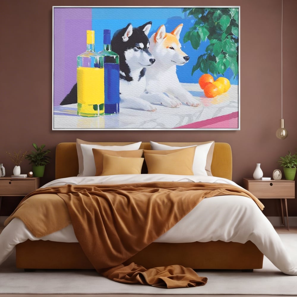 Tablou Canvas Premium, LuxCanva® M1281, Cocktail Canin, Citrice, Fructe, Bar, Bauturi, Sticle, Catei, Pastel, Prieteni, Cromatic, Planta, Luminos, Artistic, Birou, Living, Camera Copil