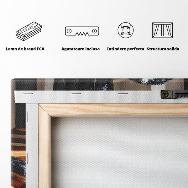 Leinwandbilder Premium, LuxCanva® M1292, Sonnenschein, Parkett, Holz, Licht, Sonne, Hund, häuslich, Schatten, Fenster, rustikal, innen, Büro, Wohnen, Wohnzimmer, Kinderzimmer