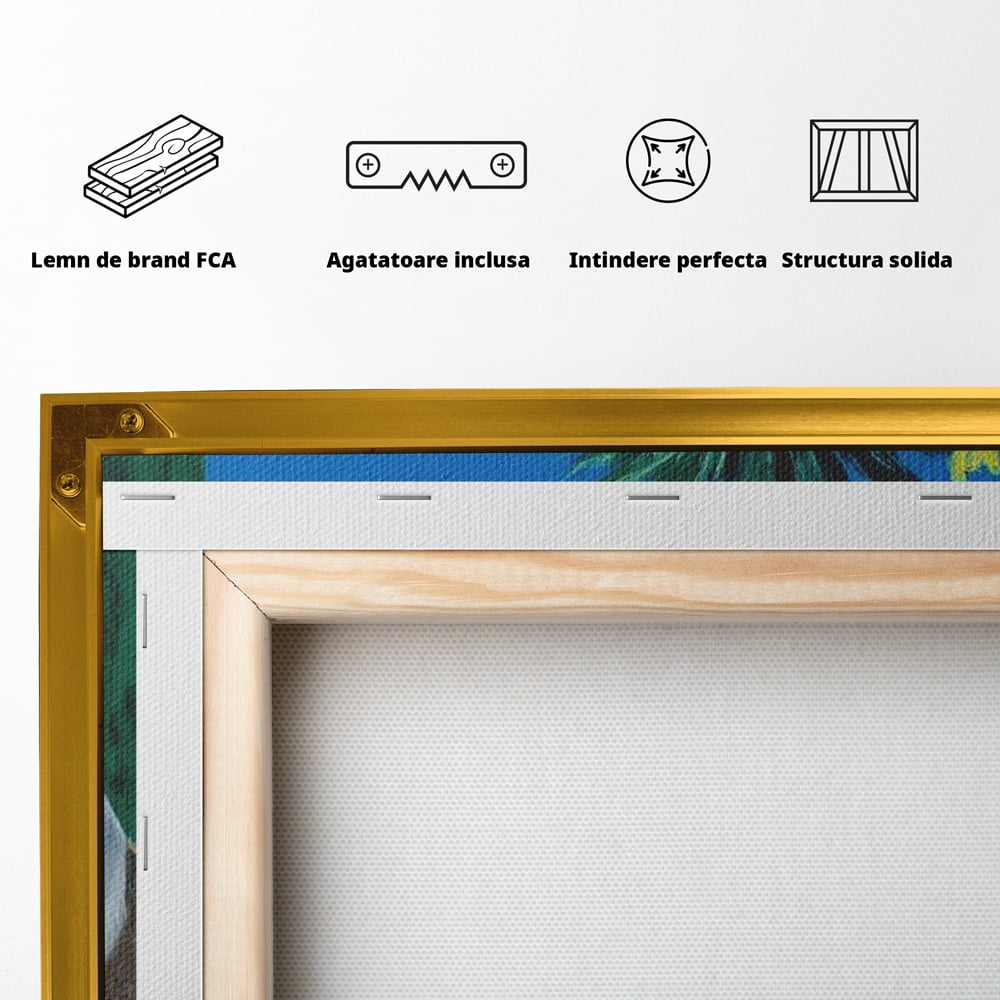 Tablou Canvas Premium, LuxCanva® M1296, In Paradisul Verii, Piscina, Apa, Vacanta, Relaxare, Vegetatie, Vara, Caldura, Caine, Soare, Rasfat, Lux, Birou, Living, Camera Copil