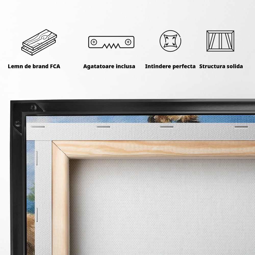 Leinwandbilder Premium, LuxCanva® M1297, Immer zusammen, Paar, Natur, Landschaft, Hügel, Hunde, Vegetation, Landschaft, Ruhe, Entspannung, Entspannung, Frieden, Büro, Wohnen, Wohnzimmer, Kinderzimmer