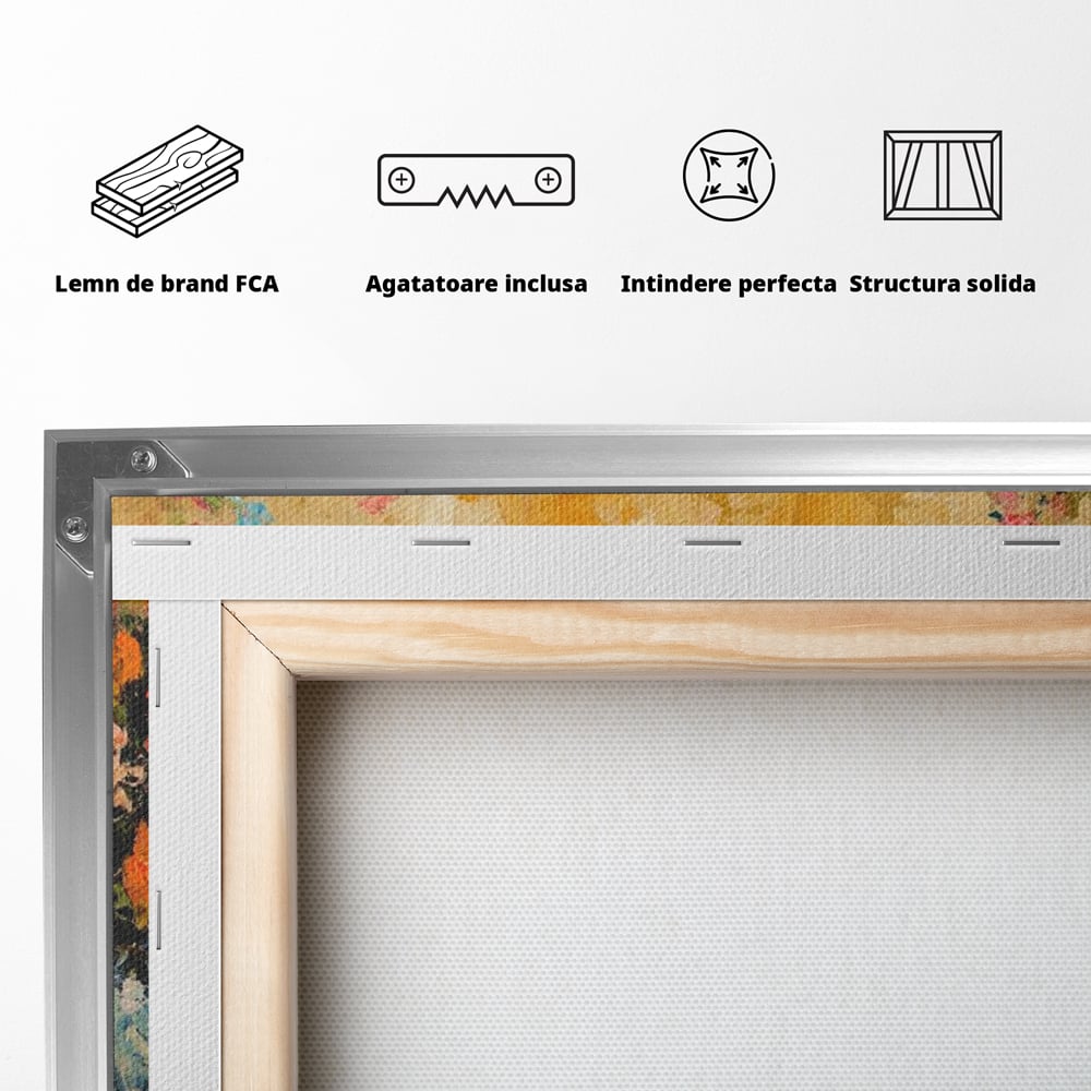 Tablou Canvas Premium, LuxCanva® M1303, Cada cu Parfum de Vara, Elefant, Pui, Inocent, Cada, Flori, Vaza, Joaca, Fericire, Zambet, Parfum, Birou, Living, Camera Copil