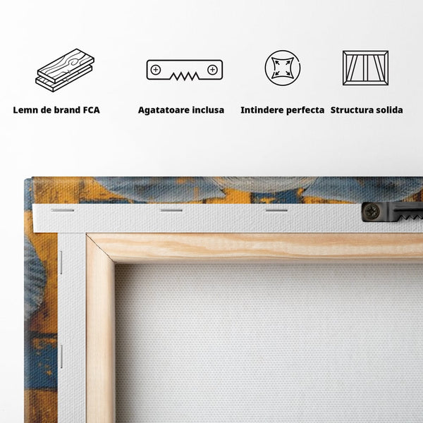 Premium-Leinwandkunst, LuxCanva® M1304, Story Layers, Textur, Malerei, Realistisch, Tier, Elefant, Urban, Linien, Afrikanisch, Moderne Kunst, Büro, Wohnen, Kinderzimmer