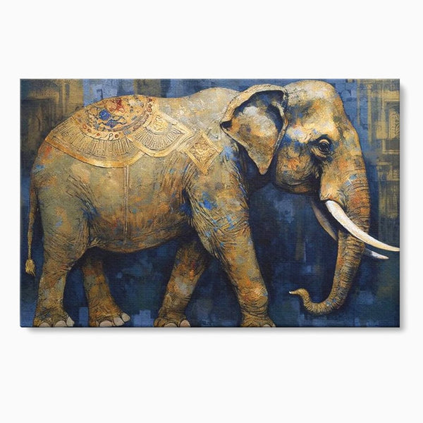 Leinwand Wandbilder Premium, LuxCanva® M1305, Orientalischer Tanz, Heilig, Talisman, Symbole, Elefant, Gold, Profil, Geist, Künstlerisch, Fang, Kultur, Tier, Büro, Wohnen, Wohnzimmer, Kinderzimmer