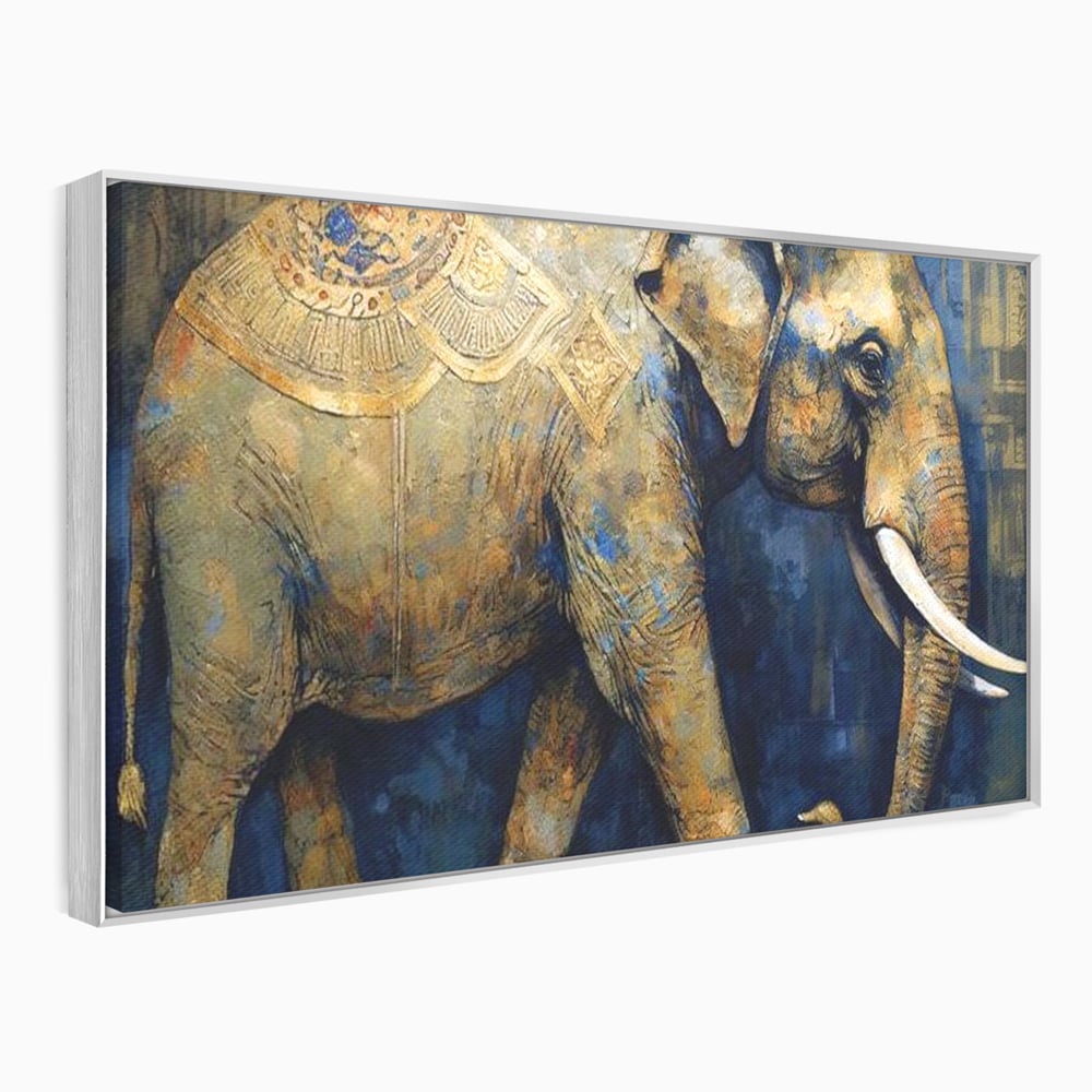 Leinwand Wandbilder Premium, LuxCanva® M1305, Orientalischer Tanz, Heilig, Talisman, Symbole, Elefant, Gold, Profil, Geist, Künstlerisch, Fang, Kultur, Tier, Büro, Wohnen, Wohnzimmer, Kinderzimmer