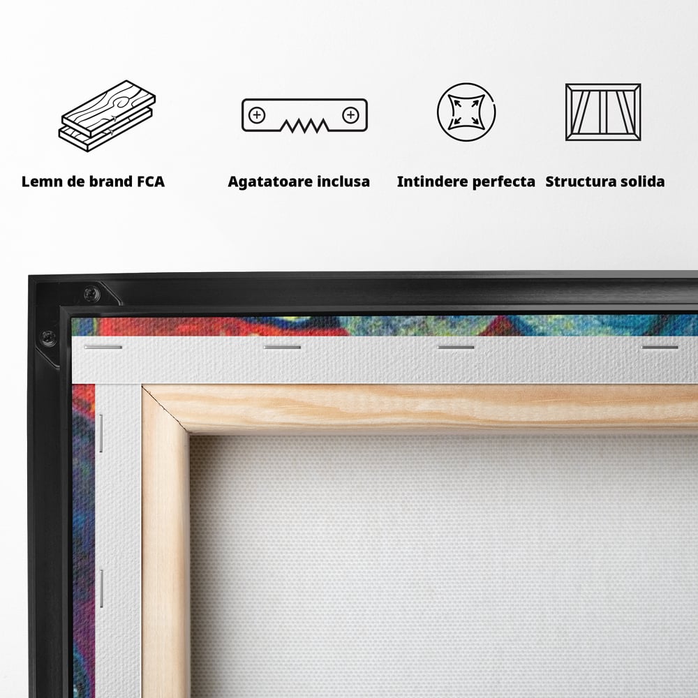 Leinwandbilder Premium, LuxCanva® M1309, Jungle Stories , Mehrfarbig, Expressionismus, Elefanten, Natur, Dschungel, Tropisch, Savanne, Wärme, Kontrast, Büro, Wohnen, Kinderzimmer