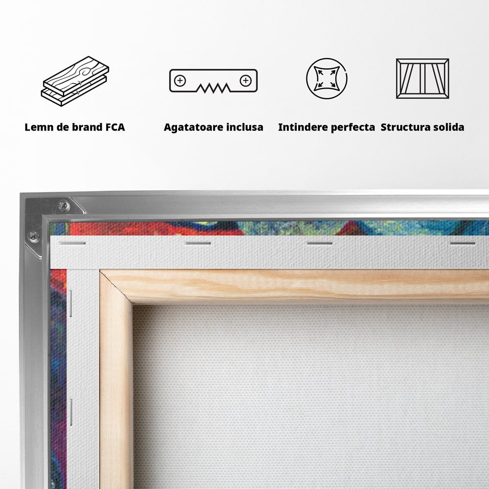 Leinwandbilder Premium, LuxCanva® M1309, Jungle Stories , Mehrfarbig, Expressionismus, Elefanten, Natur, Dschungel, Tropisch, Savanne, Wärme, Kontrast, Büro, Wohnen, Kinderzimmer