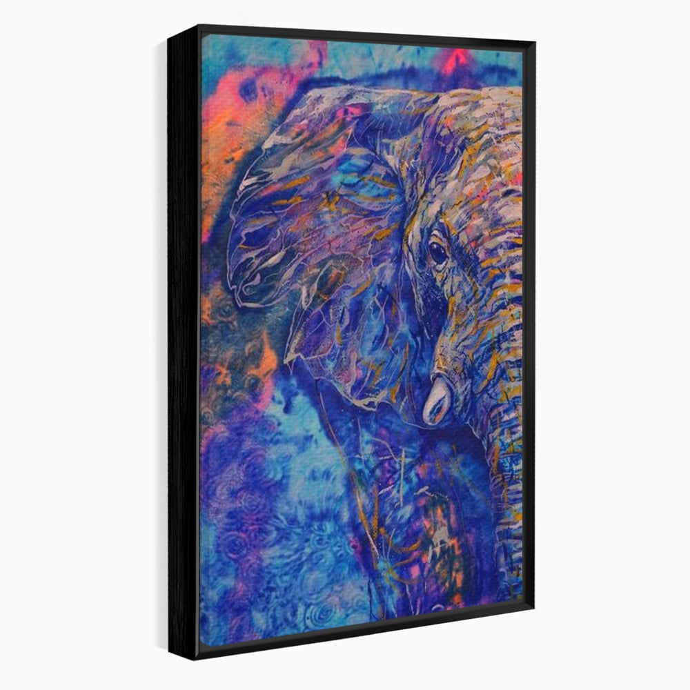 Tablou Canvas Premium, LuxCanva® M1315, Gigantul din Nebuloasa, Abstract, Multicolor, Culori Vibrante, Arta Moderna, Texturat, Elefant, Profil, Fantezie, Birou, Living, Camera Copil