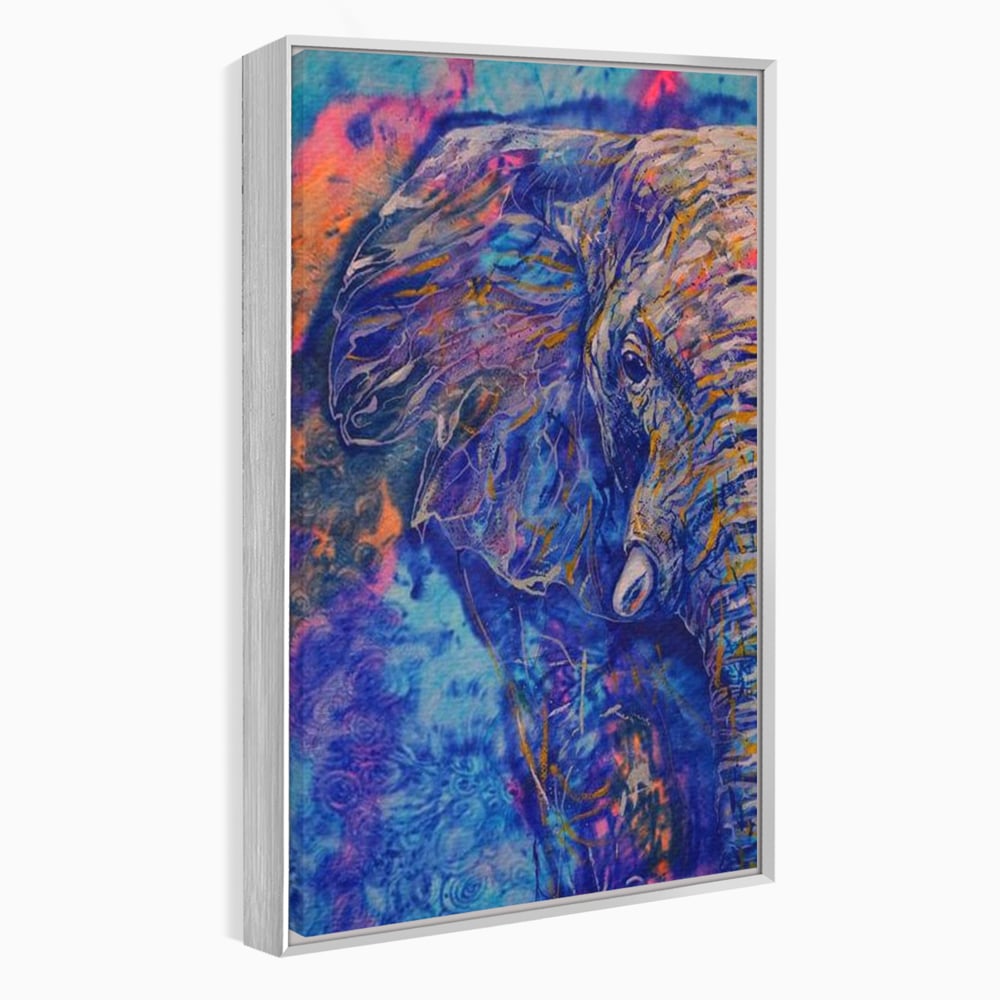 Tablou Canvas Premium, LuxCanva® M1315, Gigantul din Nebuloasa, Abstract, Multicolor, Culori Vibrante, Arta Moderna, Texturat, Elefant, Profil, Fantezie, Birou, Living, Camera Copil
