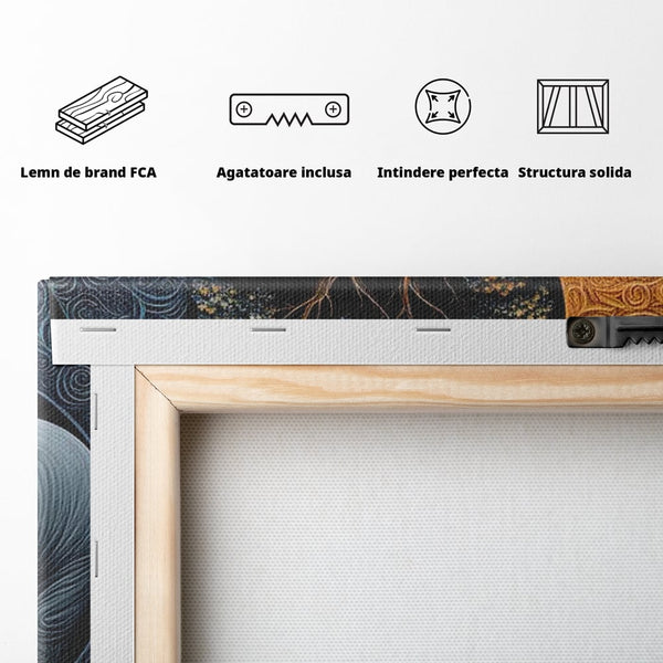 Leinwandbilder Premium, LuxCanva® M1317, Unter dem Baum des Lebens, Yin und Yang, Elefanten, Balance, Zen, Baum, Weisheit, Verbindung, Meditation, Natur, Abstrakt, Büro, Wohnen, Kinderzimmer
