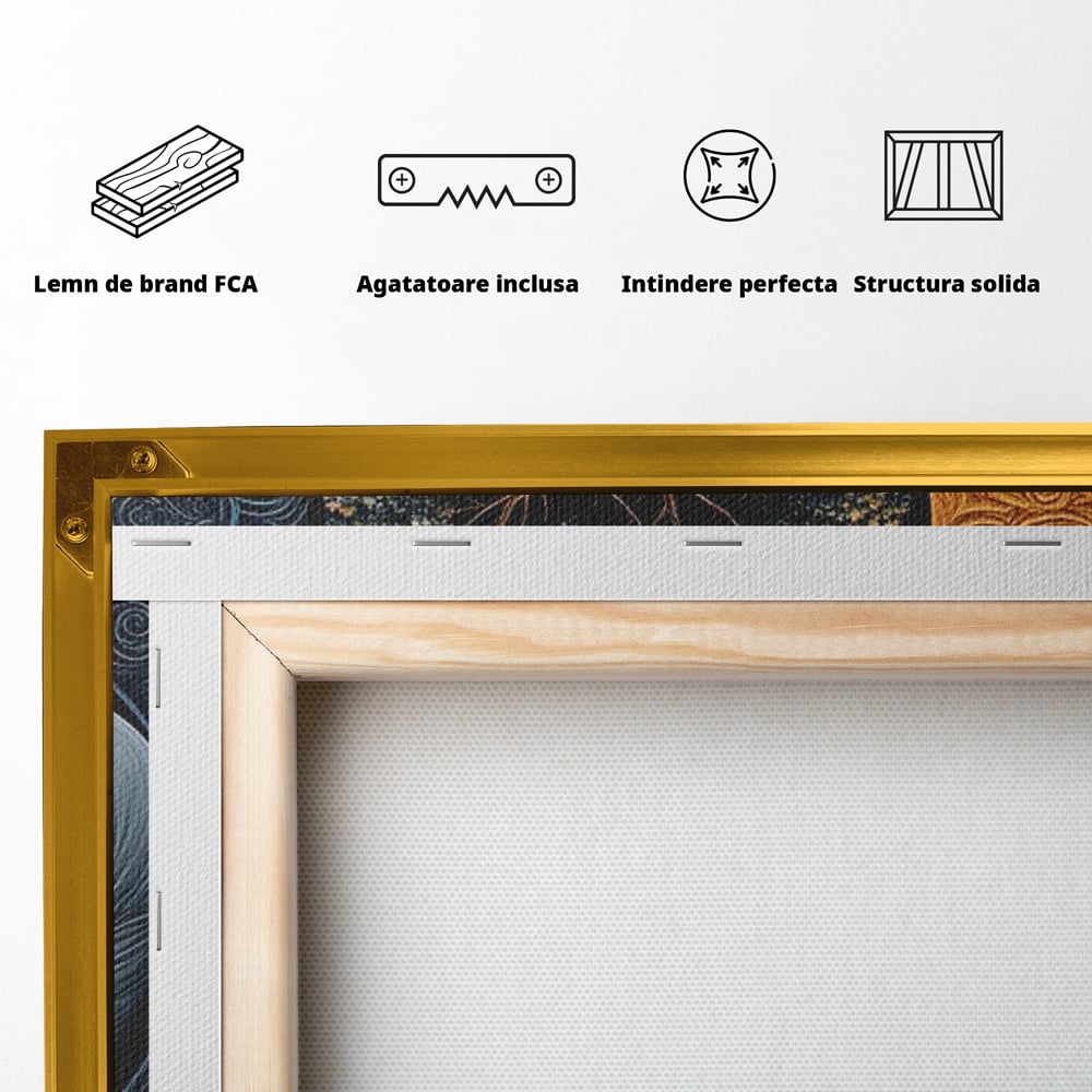 Leinwandbilder Premium, LuxCanva® M1317, Unter dem Baum des Lebens, Yin und Yang, Elefanten, Balance, Zen, Baum, Weisheit, Verbindung, Meditation, Natur, Abstrakt, Büro, Wohnen, Kinderzimmer