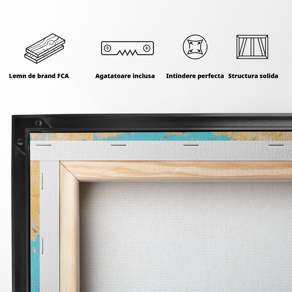 Leinwand Wandkunst Canvas Premium, LuxCanva® M1318, Pastell Freude, Elefant, Porträt, Gold, strukturiert, Vintage, niedlich, Trompete, Ohren, Glück, Lächeln, Unschuld, Büro, Wohnen, Kinderzimmer